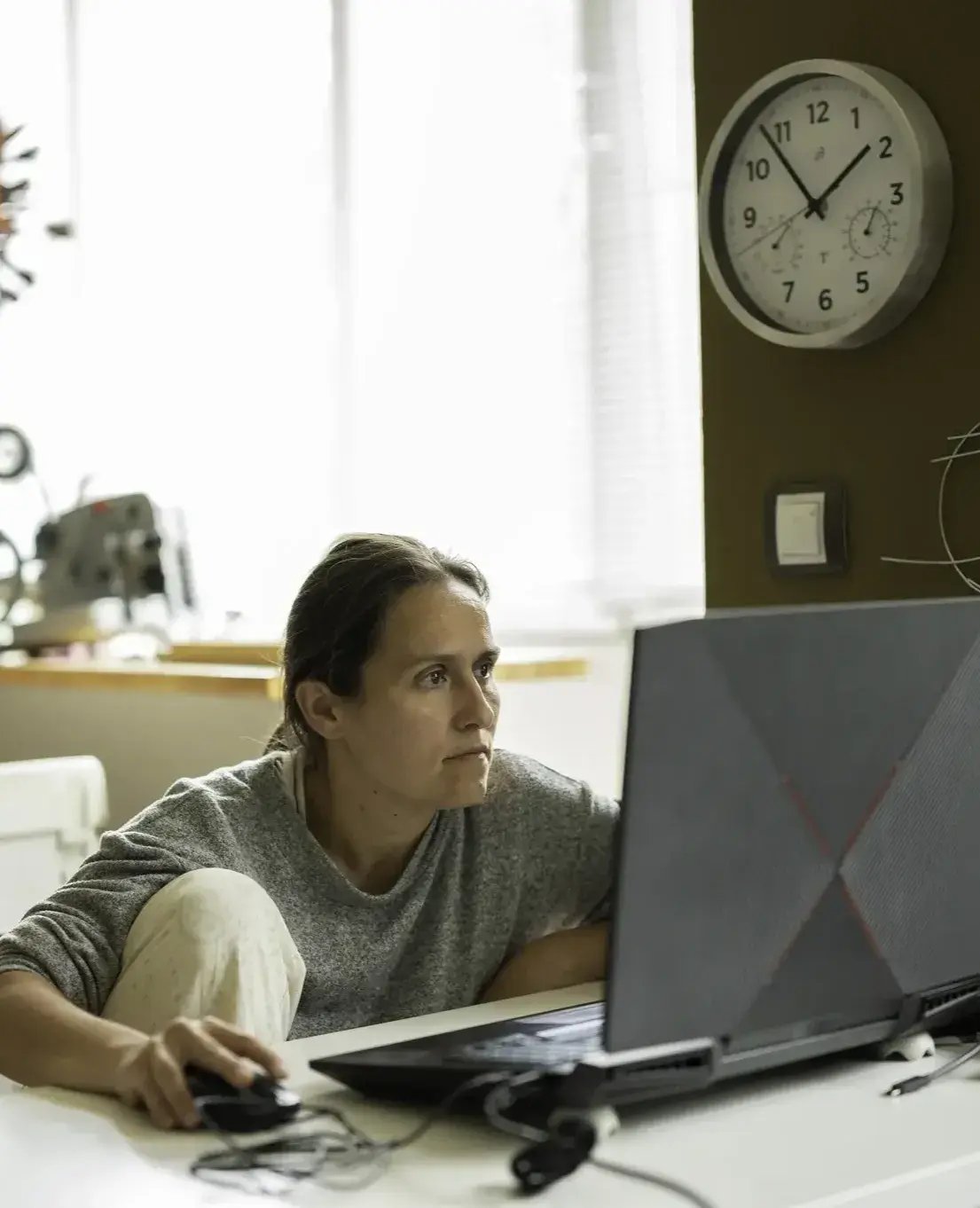 woman doing her work on the computer-1